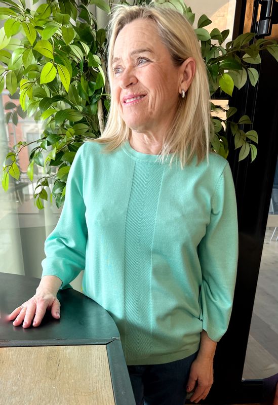 Lisen genser strikket mintgrønn