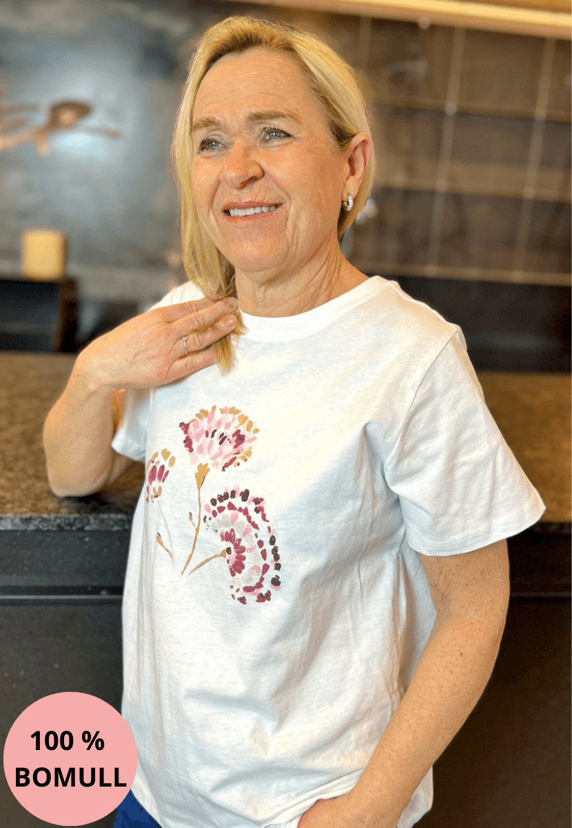 Irene t-shirt rød hortensia